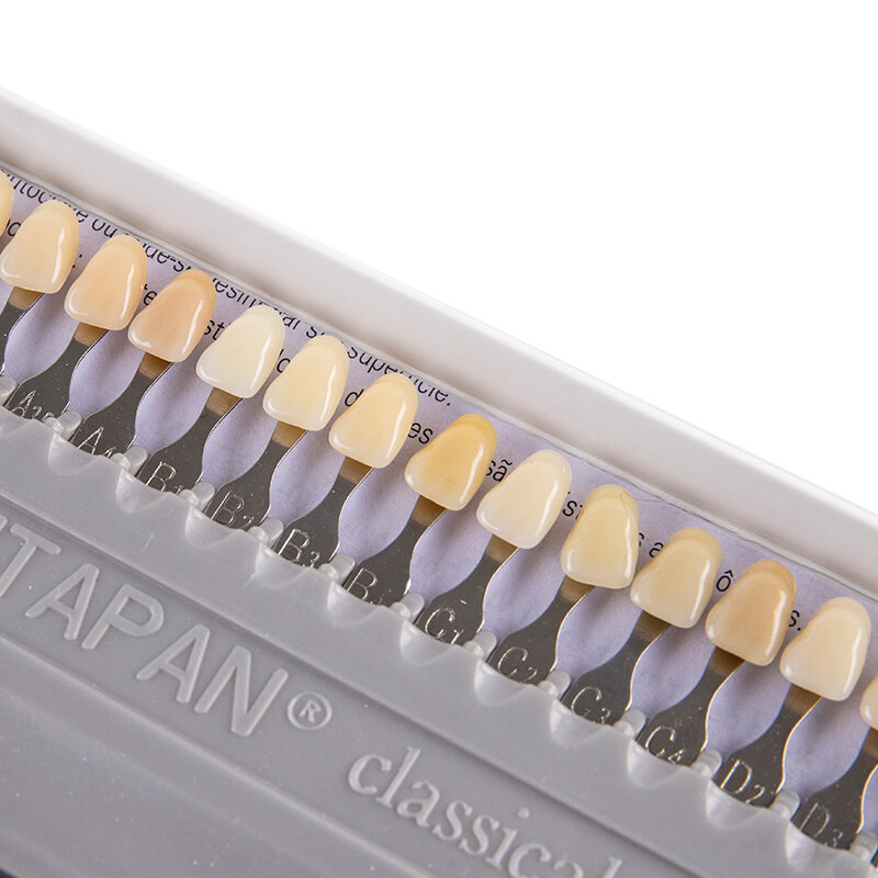 منتجات تبييض الأسنان دليل مادة الأسنان فيتا 16 لون نموذج الأسنان لوحة ملونة شكل الأسنان تصميم لجهاز التجميل