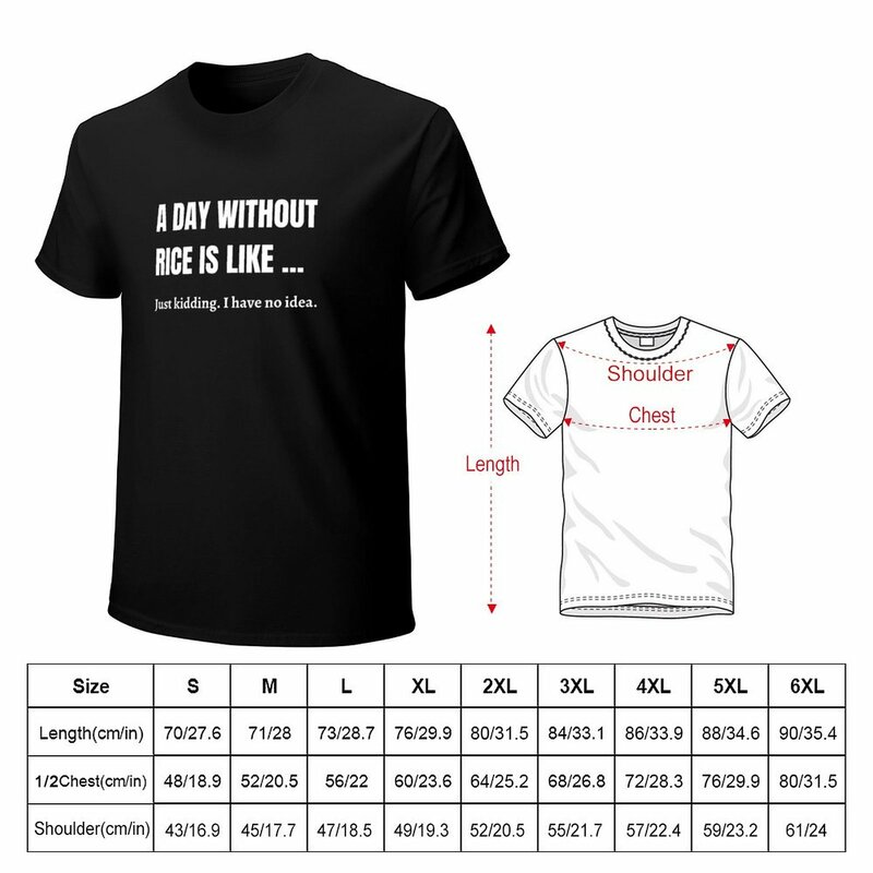 Un giorno senza riso? T-shirt customizeds sublime blanks magliette da uomo