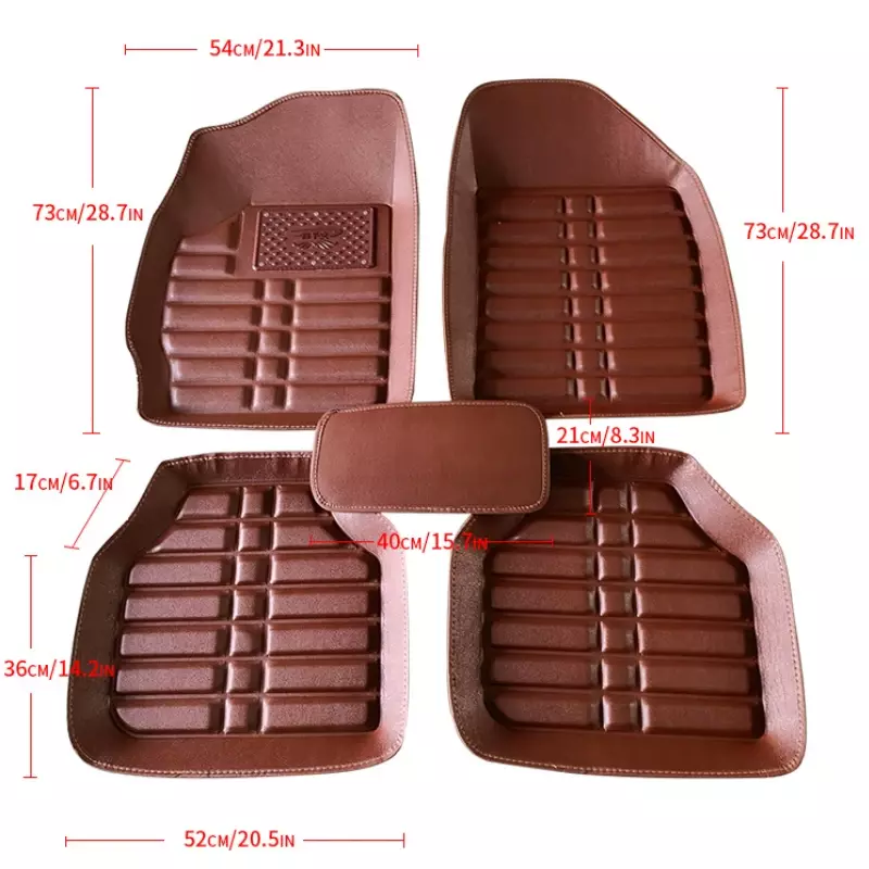 NEW Luxury Leather Car Floor Mats Interior Carpets For Subaru Outback 2014 - 2010 Auto Accessories Waterproof Anti dirty Rugs