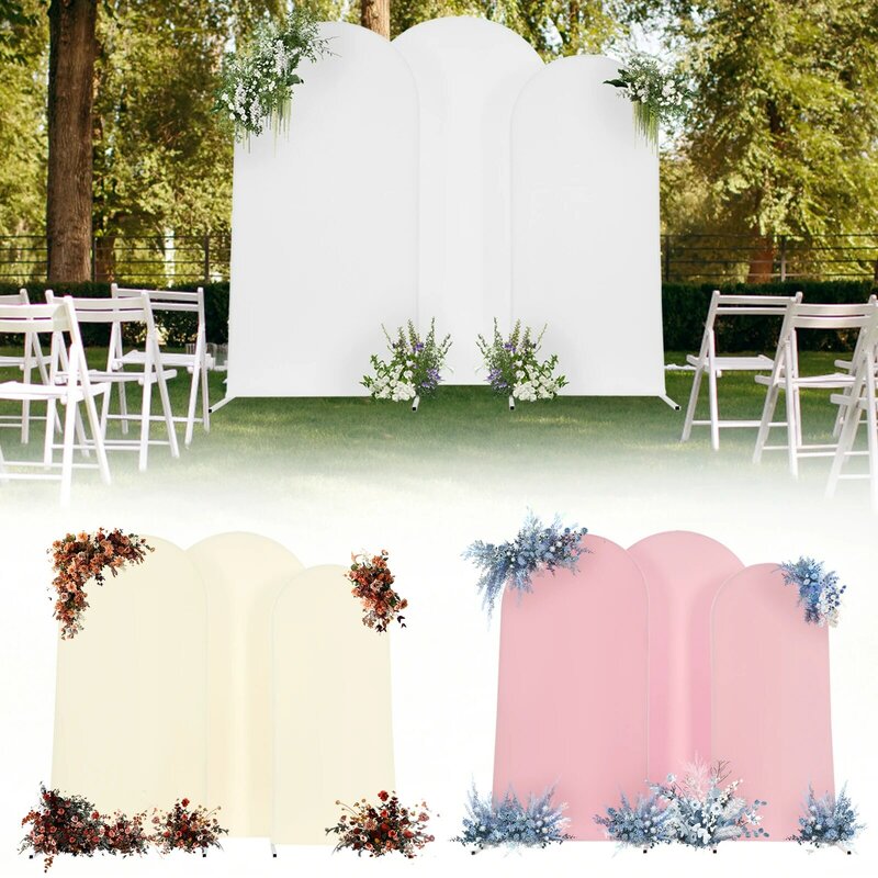 3-Piece Arch Stand - Wedding Arch Backdrop Stand with Cover, Wedding Arch Cover & Wedding Arch Backdrop Stand Set