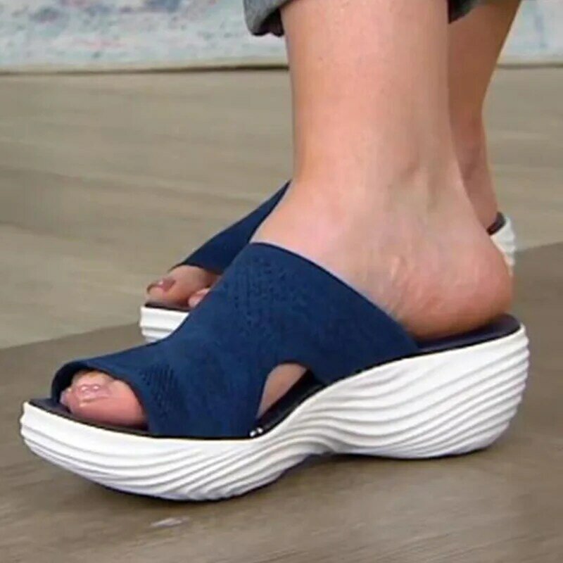 Nữ Đi Biển Dép Chỉnh Hình Co Giãn Orthotic Giày Sandal Nữ Hở Ngón Thoáng Khí Trượt Co Giãn Đeo Chéo Giày Ngoài Trời