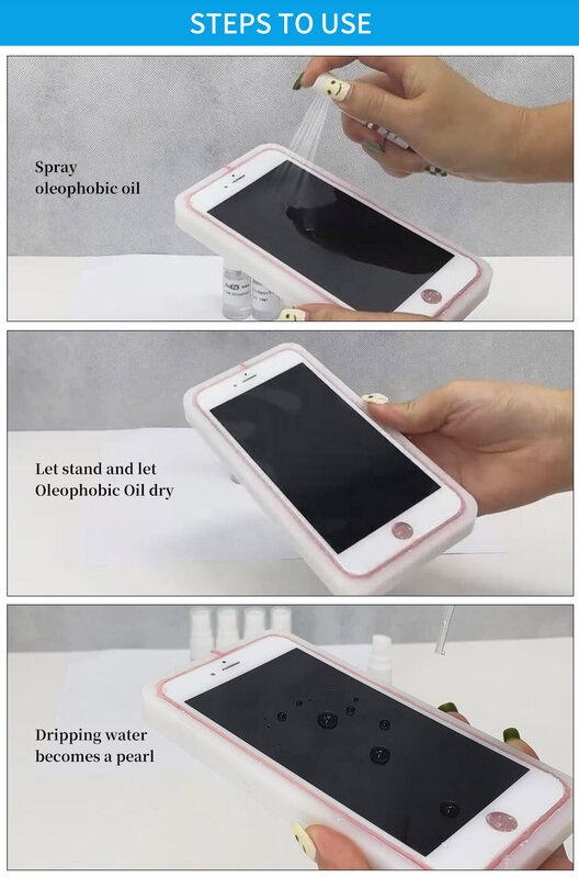 10ML Oleophobic Oil For Polishing Machine Phone Scratches Removal Anti-fingerprint Solution Spray Bottle