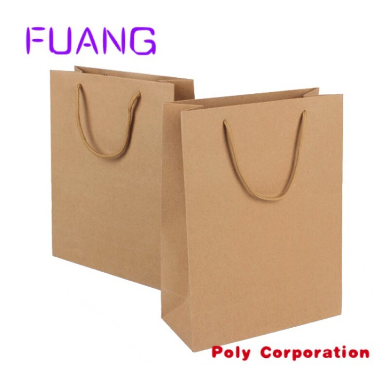 Custom  Wholesale Custom Print Colorful Kraft Paper Bag Shopping Tote Bag With Logo
