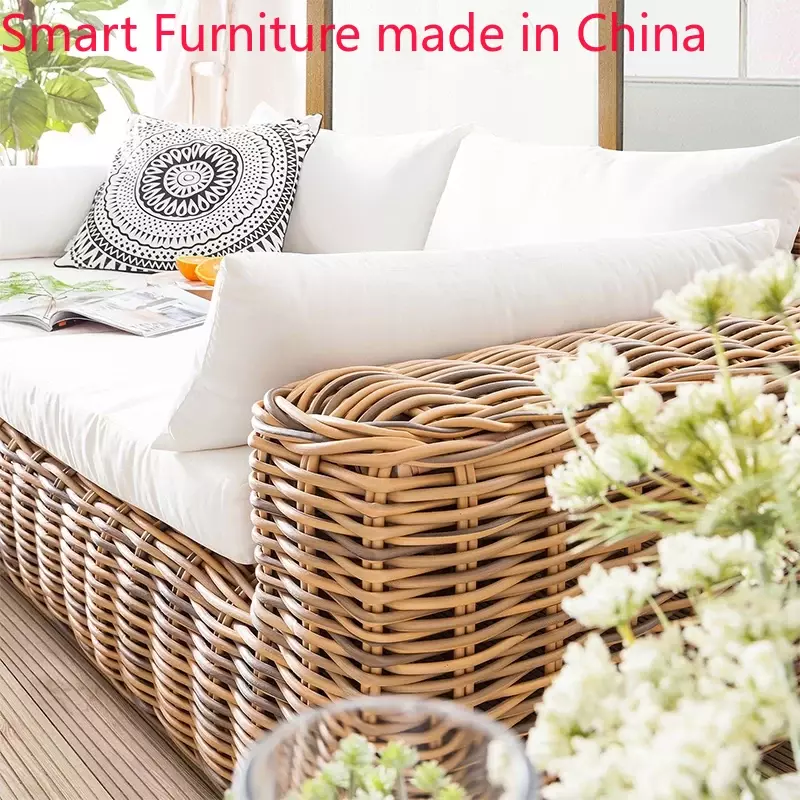Outdoor sofa set terrace leisure waterproof sunscreen villa Rattan Garden Furniture