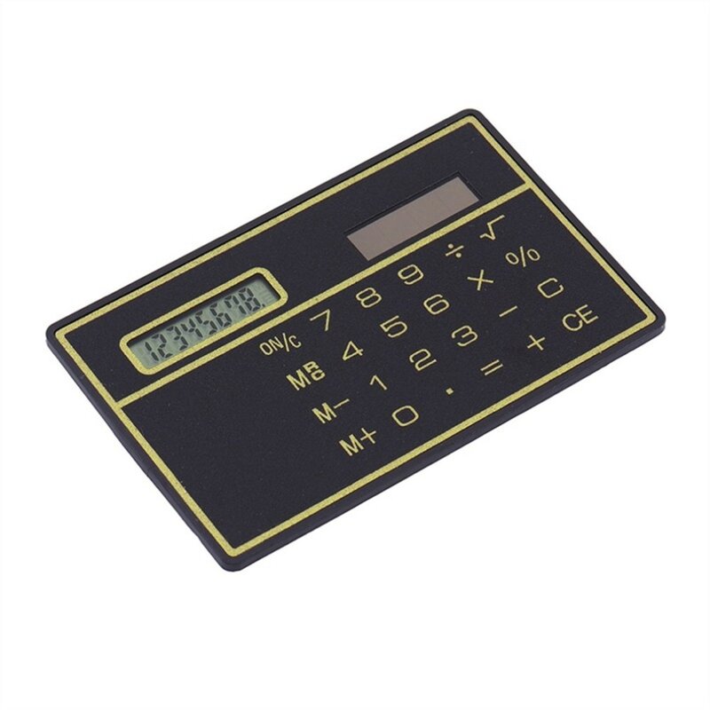 Kalkulator saku tenaga surya murah kartu ramping 8 Digit dengan layar sentuh kecil baru untuk grosir kompak perjalanan Sekolah