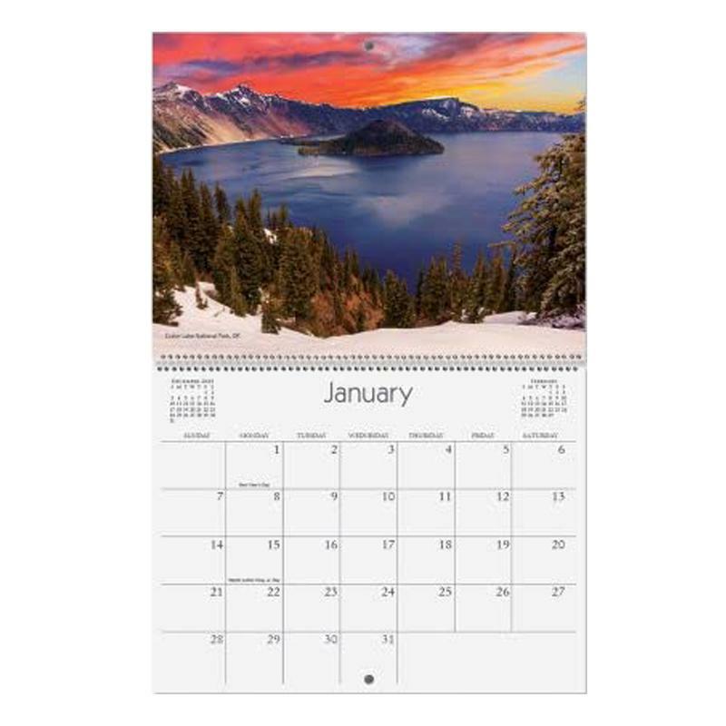 Calendario de parques nacionales 2024, calendarios mensuales creativos para colgar en la pared con imágenes de parques 