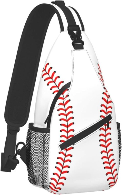 男性と女性のための野球スタイルのスポーツバッグ,胸またはショルダーバッグ