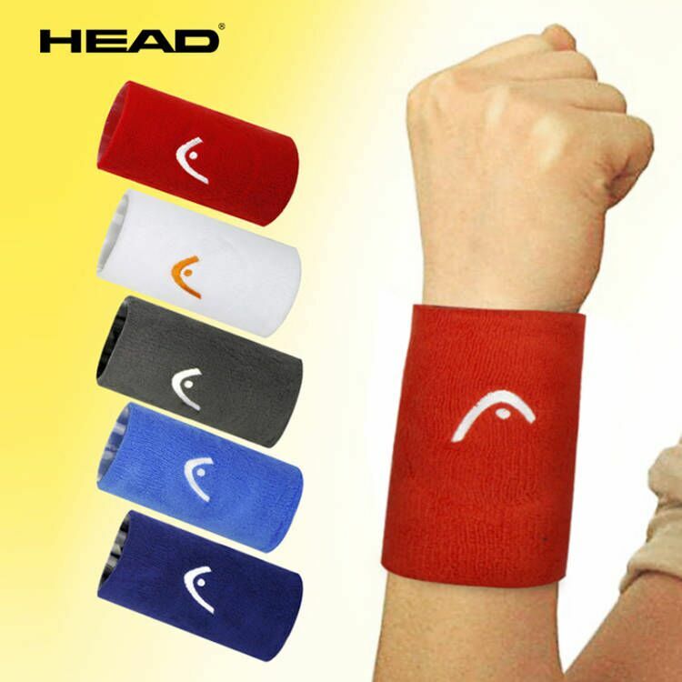 HEAD Wrist Protection Tennis Basketball Volleyball Badminton Running Fitness Sweat Absorbent Cotton Sport Towel Sweat Wrist Band