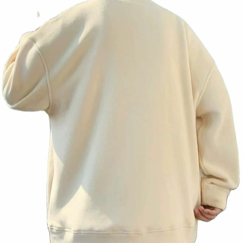 Новинка 2023, осенне-зимний мужской пуловер с круглым вырезом, бархатный утепленный товар, большой размер, в стиле хип-хоп