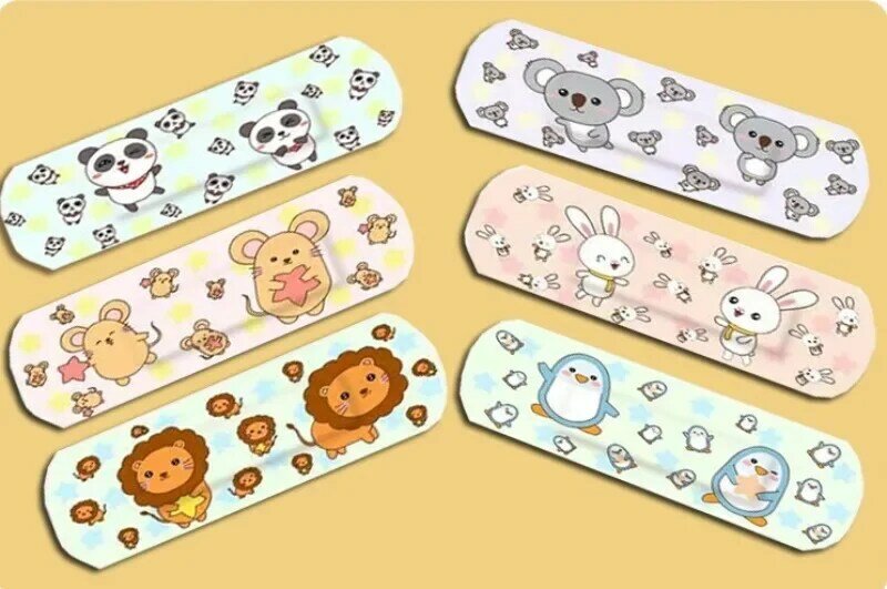 Bandagens adesivas impermeáveis para crianças, Cute Cartoon Band Aid, Adesivos de emergência de primeiros socorros para crianças, impermeável, 120pcs por lote