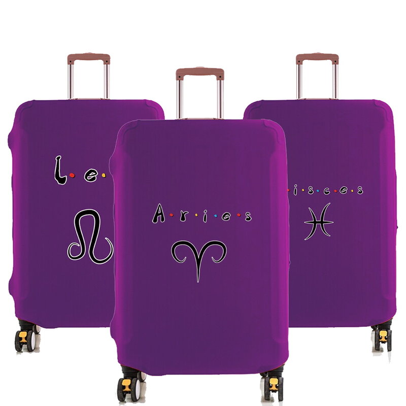 Elastic Suitcase Dust Cover Luggage Protective Cover Apply 18-32 Inch Trolley Case Constellation Series Print Travel Accessories