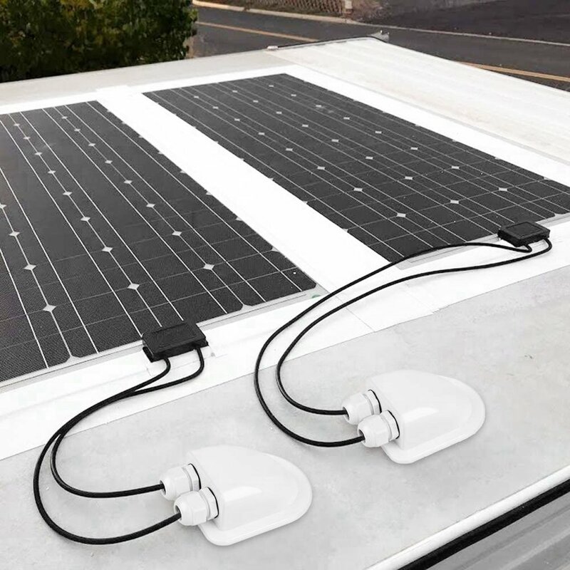 RV คาราวานพลังงานแสงอาทิตย์รถแผงโซล่ากล่องเชื่อมต่อฝากันน้ำอุปกรณ์เสริมสำหรับคาราวาน RV กล่องเชื่อมต่อสายเคเบิ้ล
