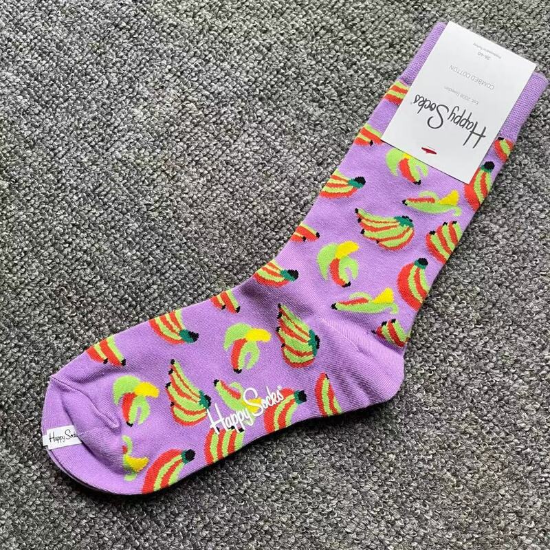 Веселые носки, Разноцветные носки с принтом, женские и мужские спортивные носки, модные носки, повседневные хлопковые носки