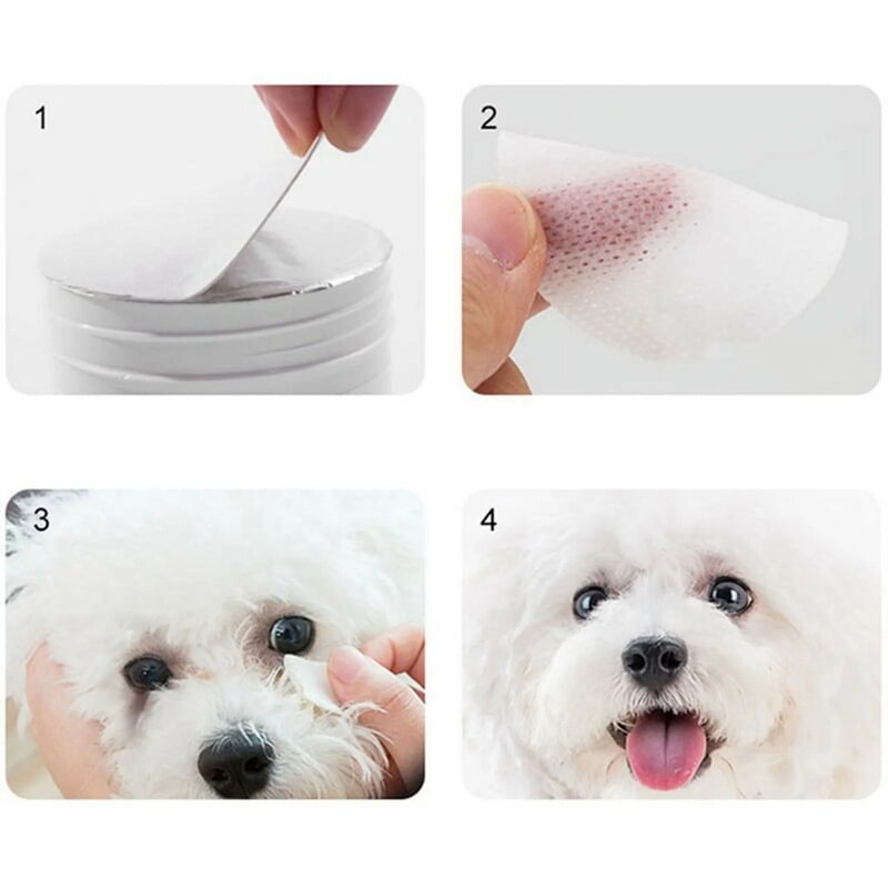 Pet Special Wet Wipes 130 Pieces Cat And Dog Eye Cleaning Wipes Tear Stains 10ml ear removal earwax wipes pet supplies