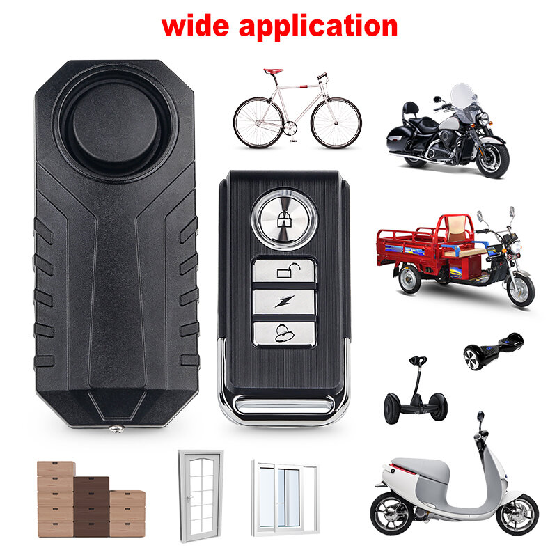 Zabezpieczenie przed kradzieżą do motocykli Wodoodporny bezprzewodowy pilot Alarm bezpieczeństwa roweru Alarm antykradzieżowy motocykla Alarm rowerowy