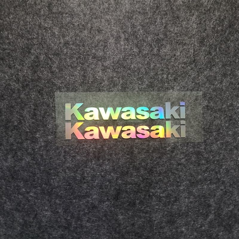 Kawasaki Scratch Resistant Letter Sticker, Motocicleta Adesivo, Decalque de Modificação do Corpo, Autopeças