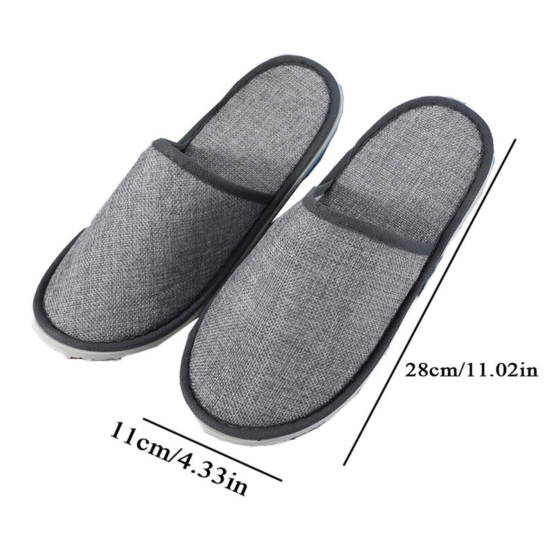 New Home Slippers Women Linen Flip Flop Hotel Travel Disposable Slippers Non-slip Unisex Lovers Flat Shoes Indoor Bedroom Shoes