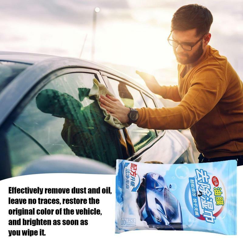 Tisu Interior mobil, lapisan minyak kaca pembersih dan kaca, Tisu basah membersihkan dan tanpa jejak, perlengkapan pembersih untuk jendela mobil