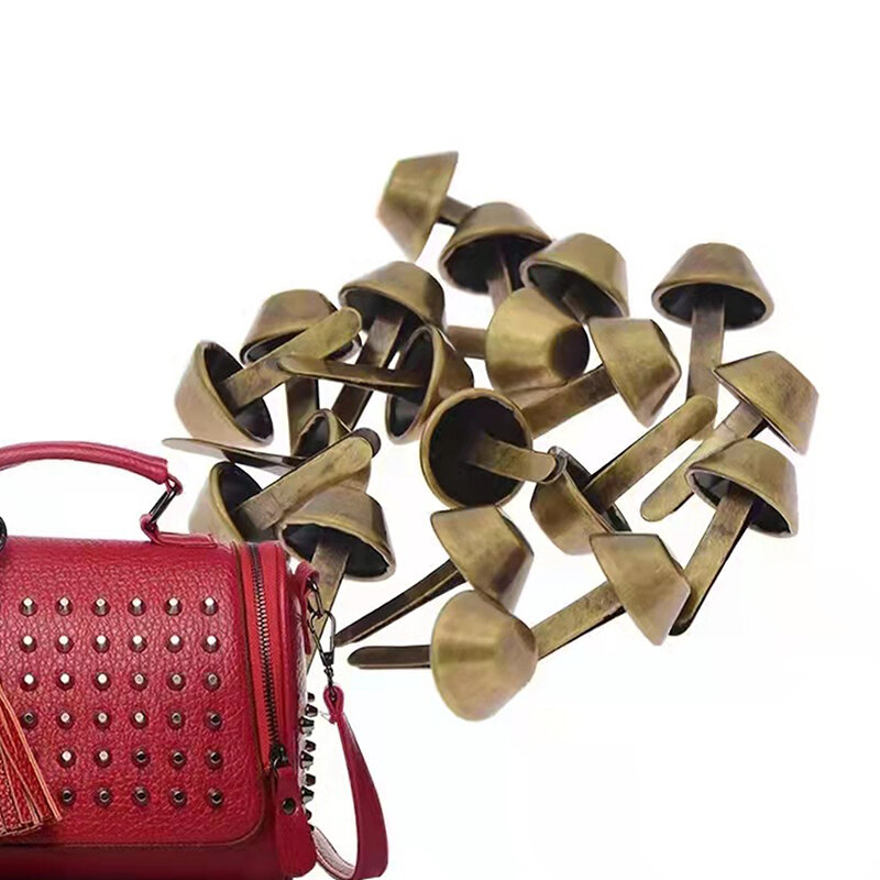 20 buah tas logam kancing paku keling kaki untuk aksesori dekorasi tas tangan dompet kerajinan DIY
