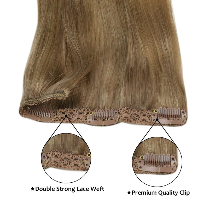 Moresoo Clip nelle estensioni dei capelli 100% Real Remy capelli umani estensione dei capelli lisci setosi brasiliani Balayage estensione dei capelli biondi