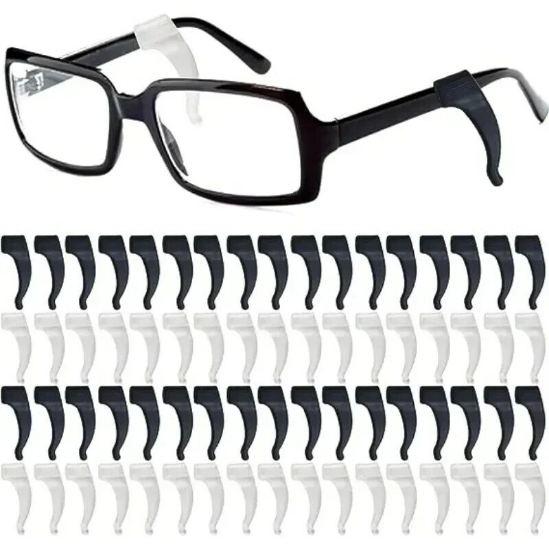 20/100 buah kacamata silikon antiselip, kait telinga untuk kacamata, pegangan elastis ujung pelipis, pemegang penahan kacamata