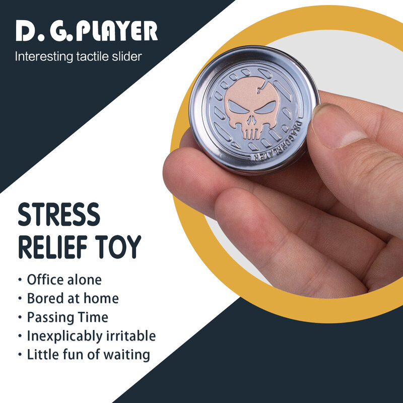 성인용 금속 피젯 장난감, 촉각 장난감, 피젯 슬라이더, 스트레스 불안 완화 장난감, 클릭, 알츠하이머 예방