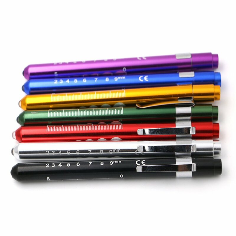 Energy-saving Portable Professional Medical Handy Pen Light Shockproof Mini Flashlight LED Torch with Stainless Steel Clip