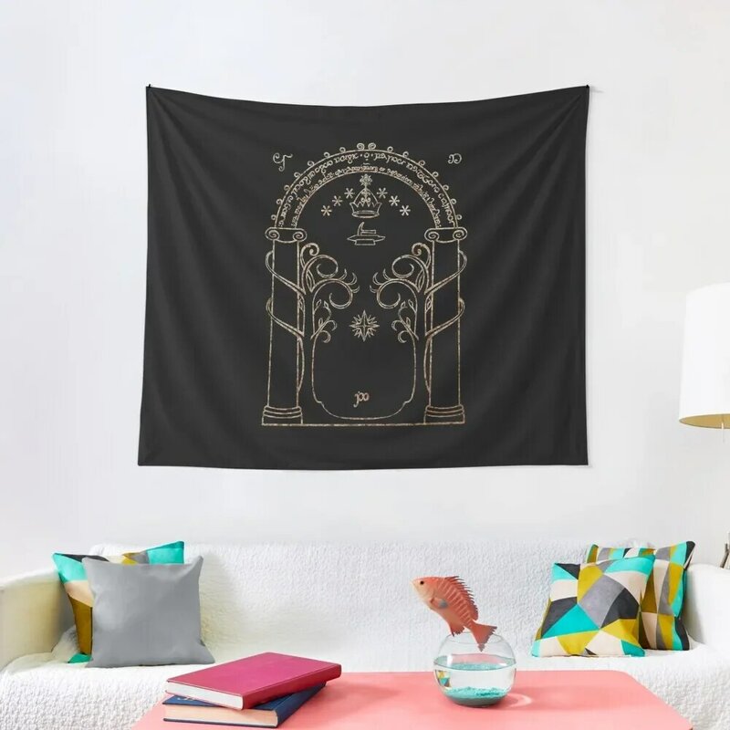 Gates of Moria Tapestry Aesthetics For Room Home Supplies Aesthetic Decoration Room Design Tapestry