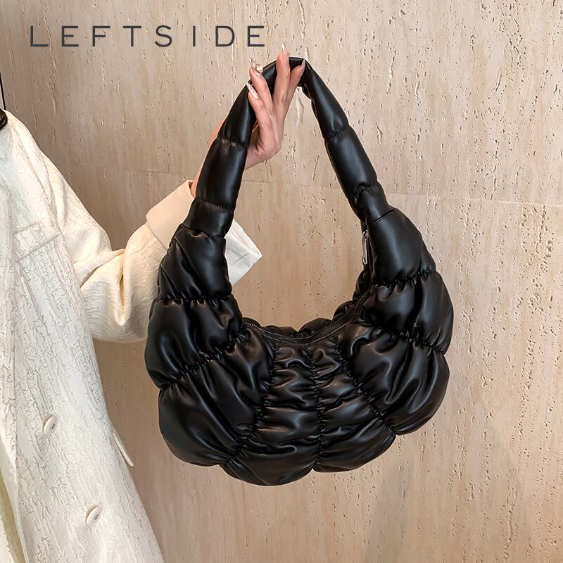 Y2k kleine pu Leder falten Design Umhängetaschen für Frauen neue Achsel Tasche koreanische Mode weibliche Handtaschen und Geldbörsen