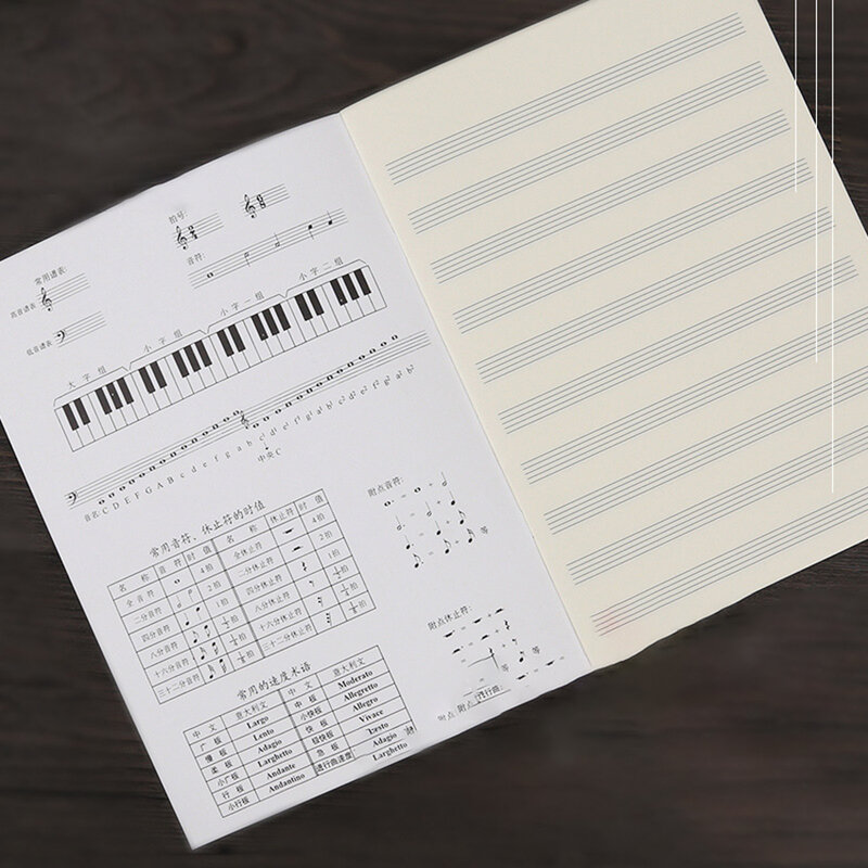 1Pc 16K Nhạc Đa Năng Thực Hành Máy Tính Xách Tay Di Động Đàn Piano Vĩ Cầm Kèn Số Điểm Trống Vở Nhạc Kịch Năm Dòng Ký Hiệu sách