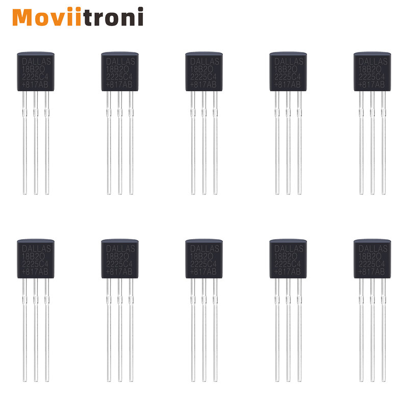 1/5/10/20pcs Temperature Sensor Electronic Chip DS18B20 TO-92 18B20 chips IC DIY Electronic Digital Thermometer -55°C to 125°C