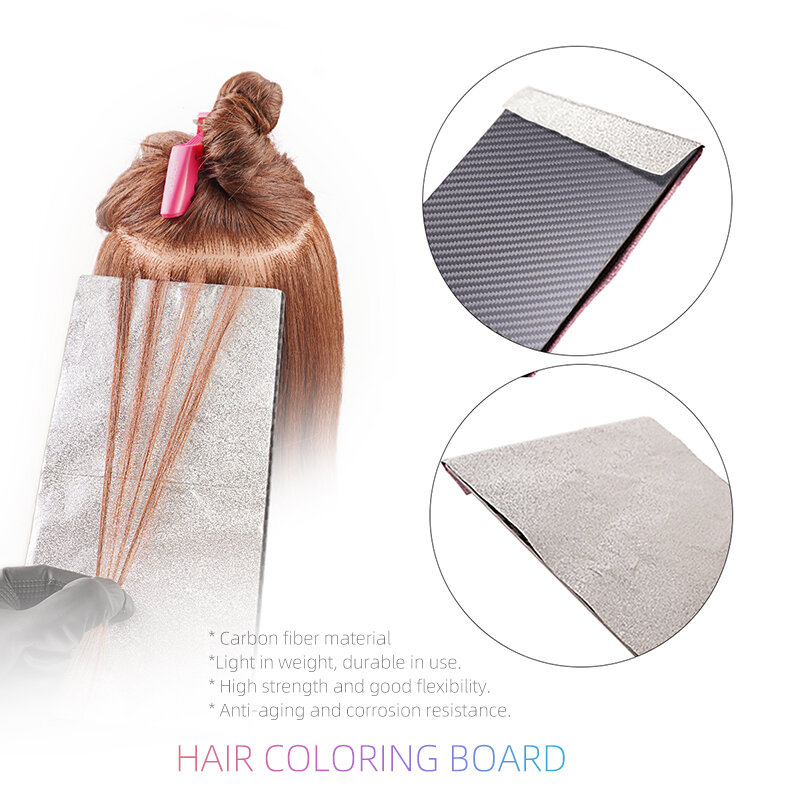 Hairdresser Dyeing Tool Set Highlighting Aluminum Foil Board Hair Salon Tool Accessories 3-Piece Set