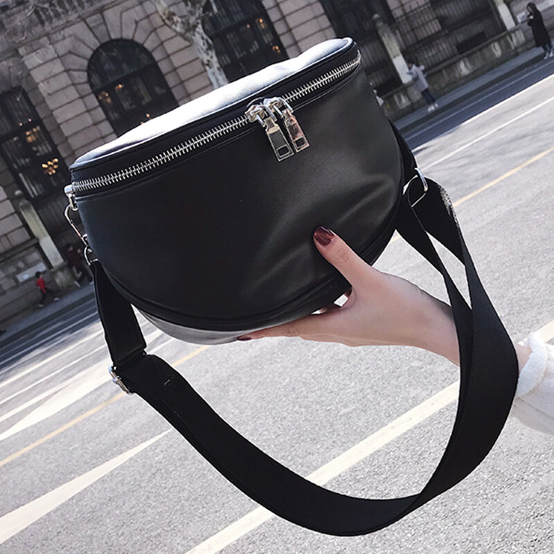 Women PU Leather Waist Bag Casual Belt Shoulder Zipper Bag Crossbody Pack Simplicity Unisex Fashion High Quality Chest Belt Bag