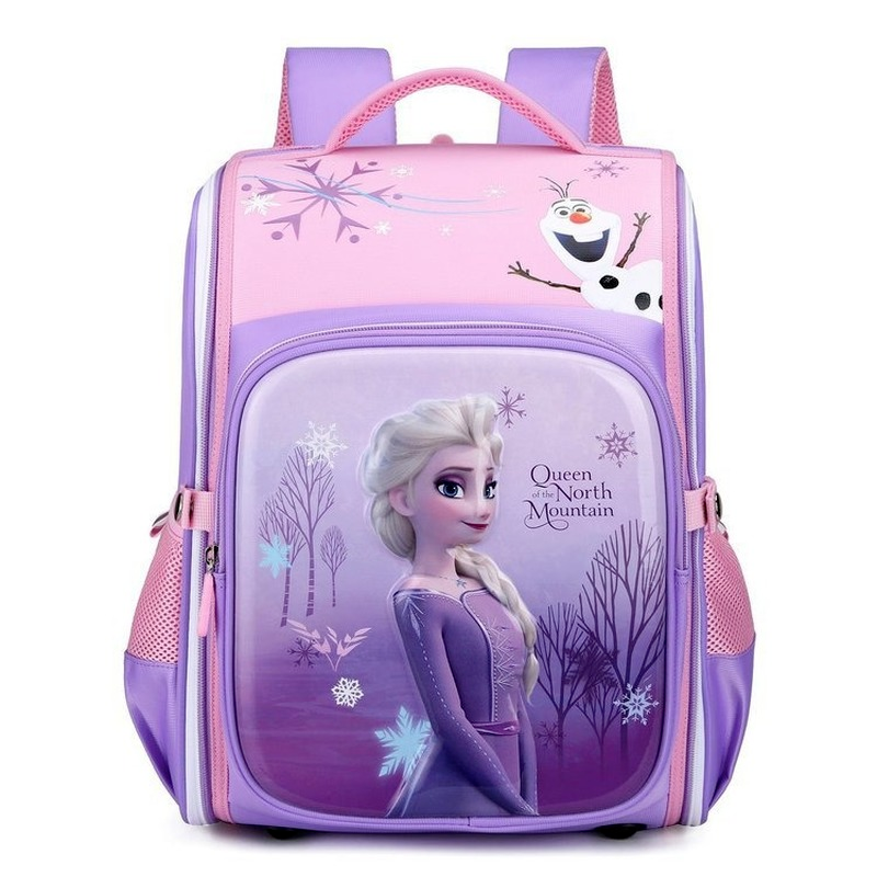 Disney 2022 New Children's Backpack Frozen Cartoon Cute Girls Schoolbag Spider-Man Waterproof Large Capacity Boys Backpack