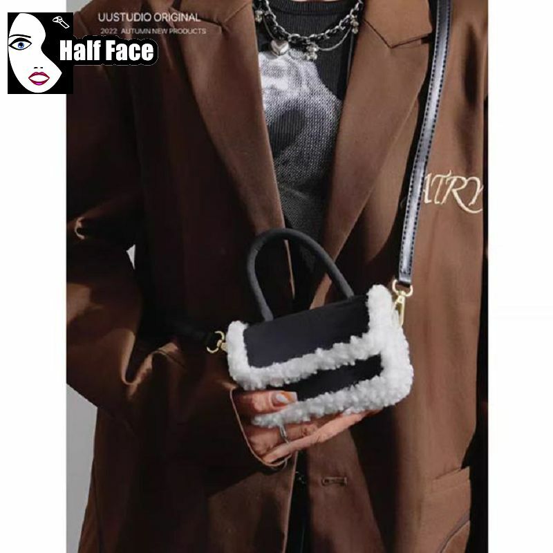 Y2K tas selempang bergaya Retro Lolita, tas Tote selempang serbaguna bahan Punk Gotik, tas Mini desain Lolita, mewah, untuk wanita