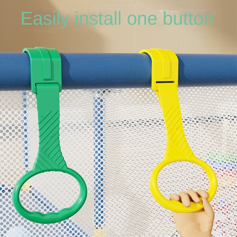 Nursery Rings Pull Up Rings for Babys Learning Standing Colorful Baby Crib Pull Up Rings Plastic Training Tool
