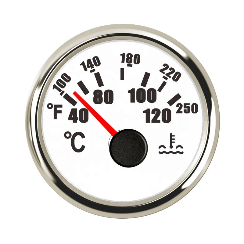Nero 52mm 287.4-22,4ohm metro 40-120 gradi indicatore della temperatura dell'acqua dell'auto