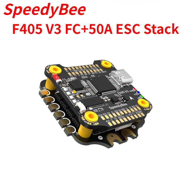 Контроллер полета SpeedyBee F405 V3/V4 3-6S, Контроллер полета FPV Stack F405 BLHELIS 50A/55A 4 в 1 ESC для FPV Фристайл дронов, запчасти «сделай сам»