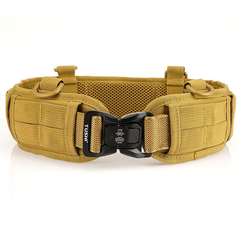 TUSHI Tactical Bison Style Outdoor Molle Waist Seal Inner And Outer Belt Quick Detach Metal Buckle Lightweight Military MC Belt