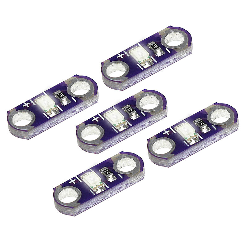 Bộ 5 3V-5V 40MA Mini LilyPad LED SMD LED Trang Thiết Bị Cho Arduino Đèn Mô Đun Xanh Dương/đỏ/Vàng/Xanh Lá Cây/Bảng Trắng