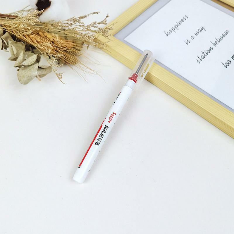 Metal Glass Markers Waterproof Wood Glass Pen Colorfast Markers Deep Reach Marker Pens For Carpentry Marking Electric Drilling
