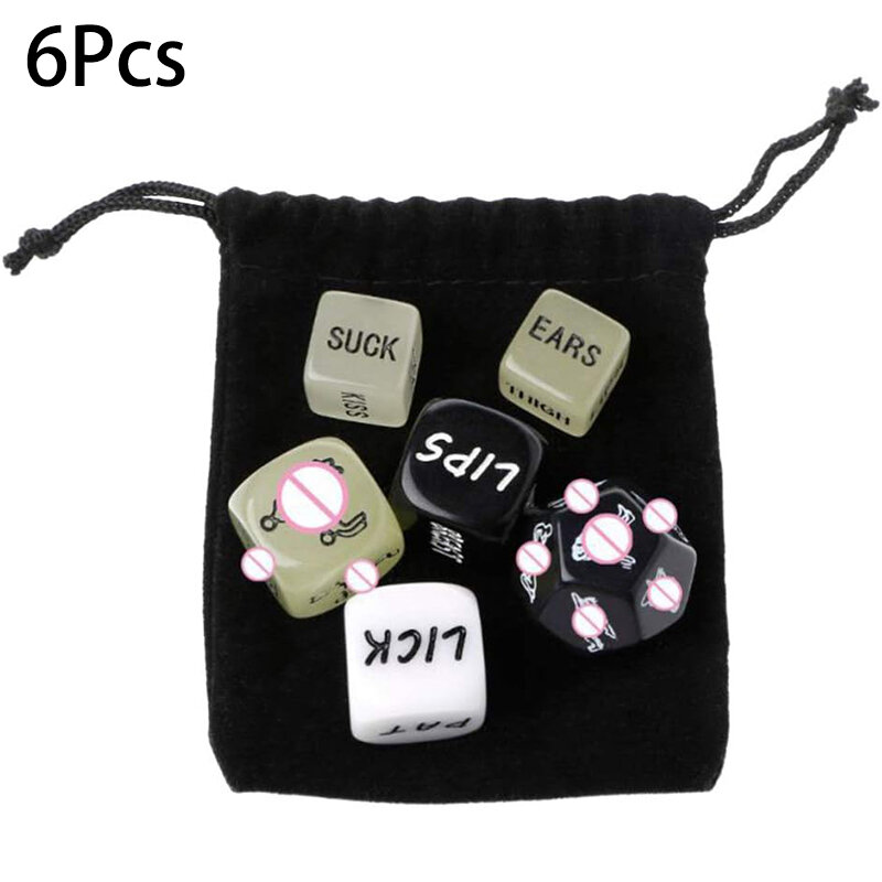6/5/4/1Pcs Sexy Dice Set Fun Adult Love Posture Couple Game Sex Noctilucent Erotic Lovers Position Foreplay Romantic Party Toys