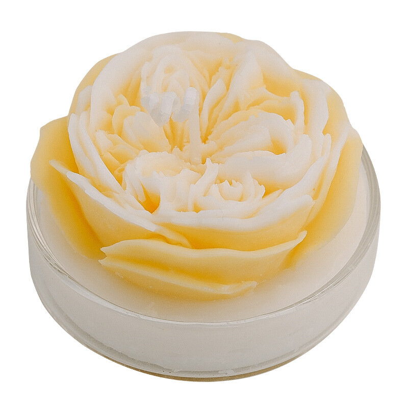 Moldes de silicona para jabón con forma de flor de peonía 3D, moldes para velas, molde de arcilla Austin Rose, molde para Fondant de Chocolate y azúcar Jello de silicona