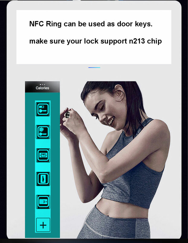 13,56 MHz benutzer definierte Laser gravur Zugangs kontroll schlüssel wasserdichte Titan Stahl NFC Smart Ringe
