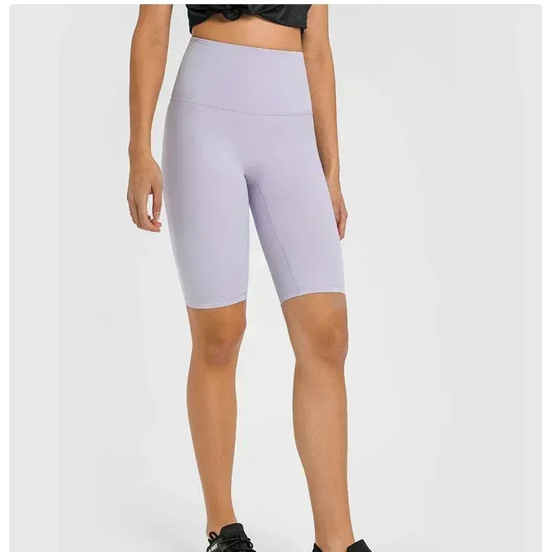 Lemon Align pantaloncini attillati a vita alta nessuna linea di goffratura donna Yoga Fitness pantaloni ad alta elasticità ad asciugatura rapida a 5 punti
