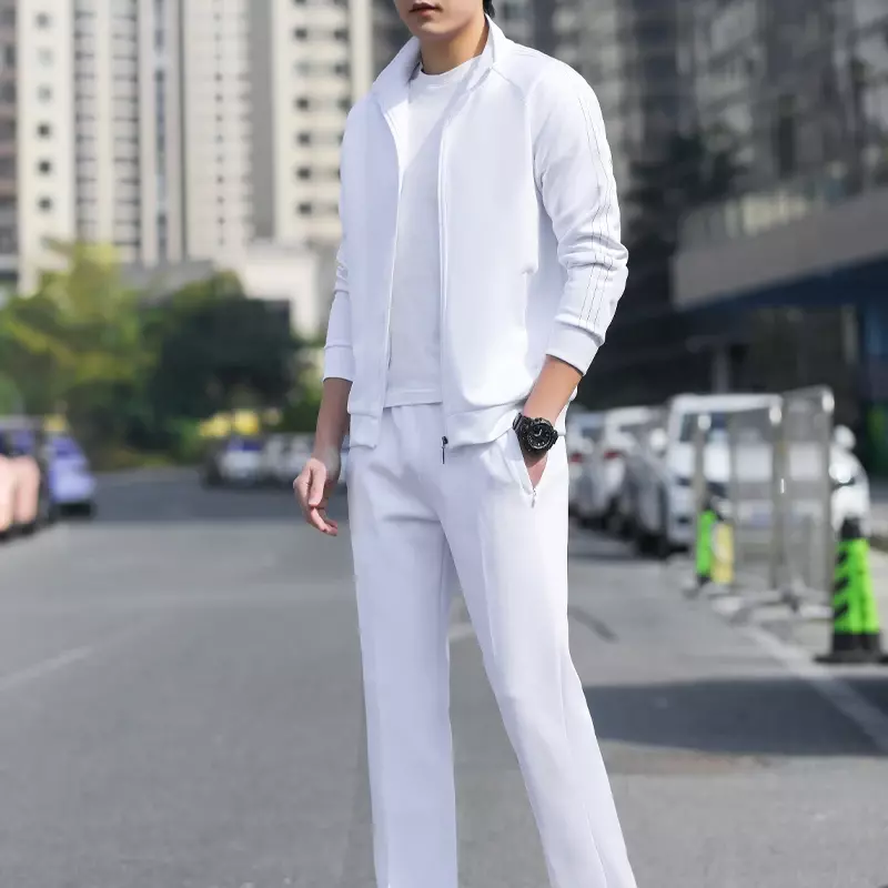 Men Tracksuit Sportswear Sets New Spring Autumn Male Causal Jogging Suit 2 Pieces Jacket + Sweatpants Asian Size L-5XL
