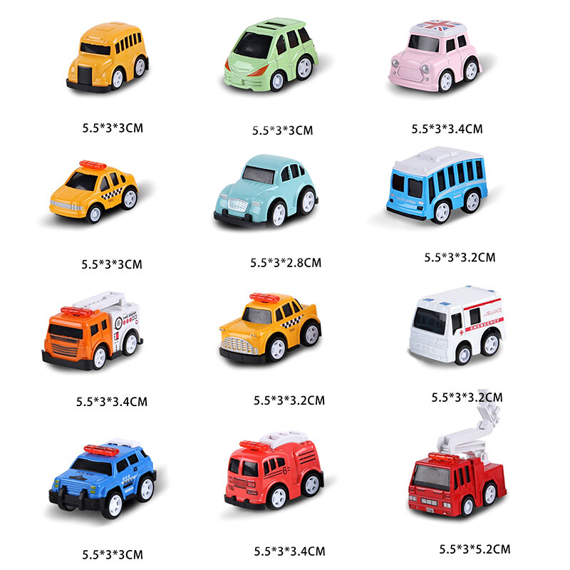 Mini carro modelo brinquedo cápsula para crianças, puxar carro, veículo de engenharia, caminhão de bombeiros, carros de inércia, presente para crianças, menino
