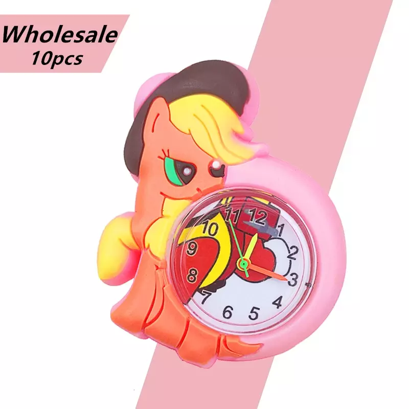 10 Pieces Wholesale Boys Girls Watches Children Watch Clock Pony Unicorn Watch Kids Study Time Toys Baby Watches Birthday Gift