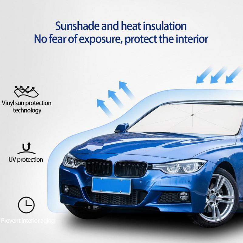 Auto Zonnescherm Voor Voorruit Parasol Draagbare Auto Voorruit Warmte Isolatie Bescherming Zonnescherm Uv Beschermer Voor