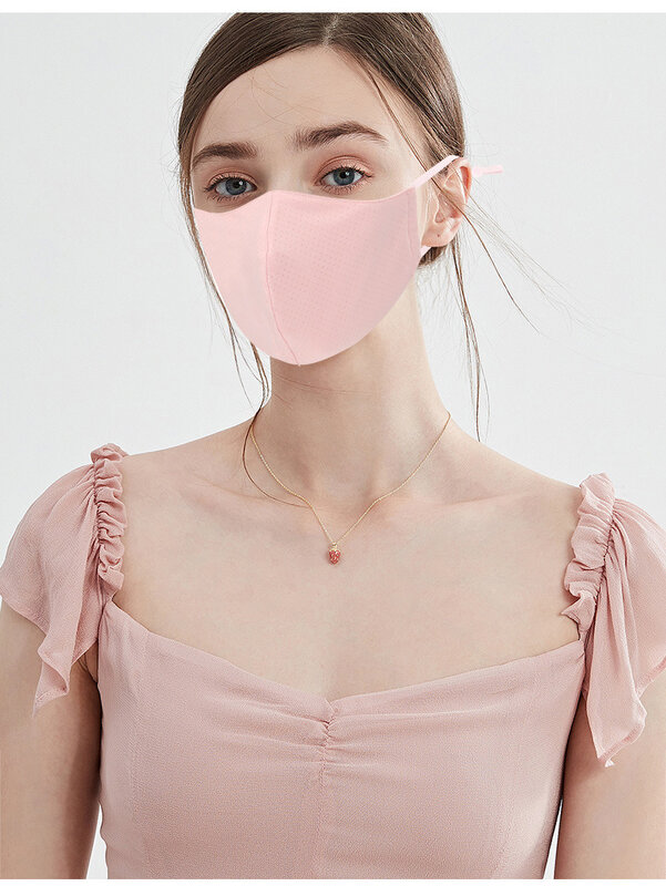 Masque de protection réutilisable, en coton, respirant et anti-poussière, en soie glacée, lavé par un masque buccal coupe-vent, nouvelle collection